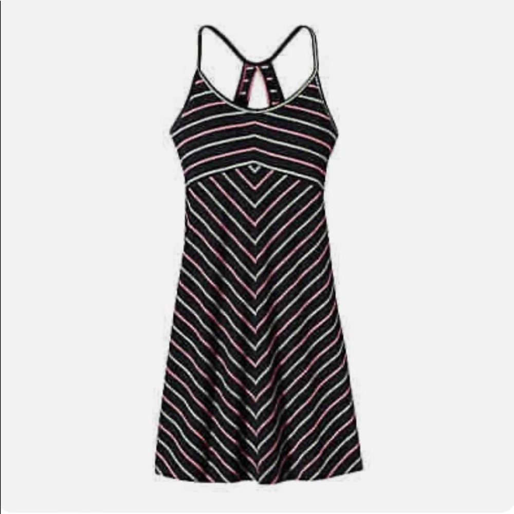 Patagonia Black and Multicolored Striped Women's Dress